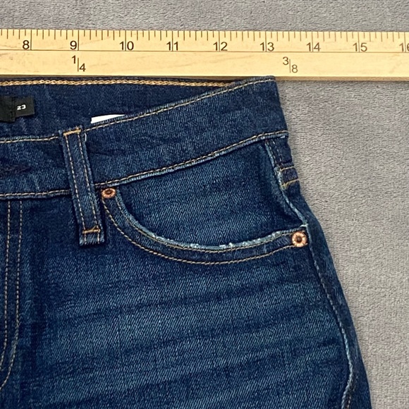 Hudson Jean Shorts Gemma Mid Rise Cut Off Womens Size 23 Dark Wash New With Tag - Picture 3 of 9